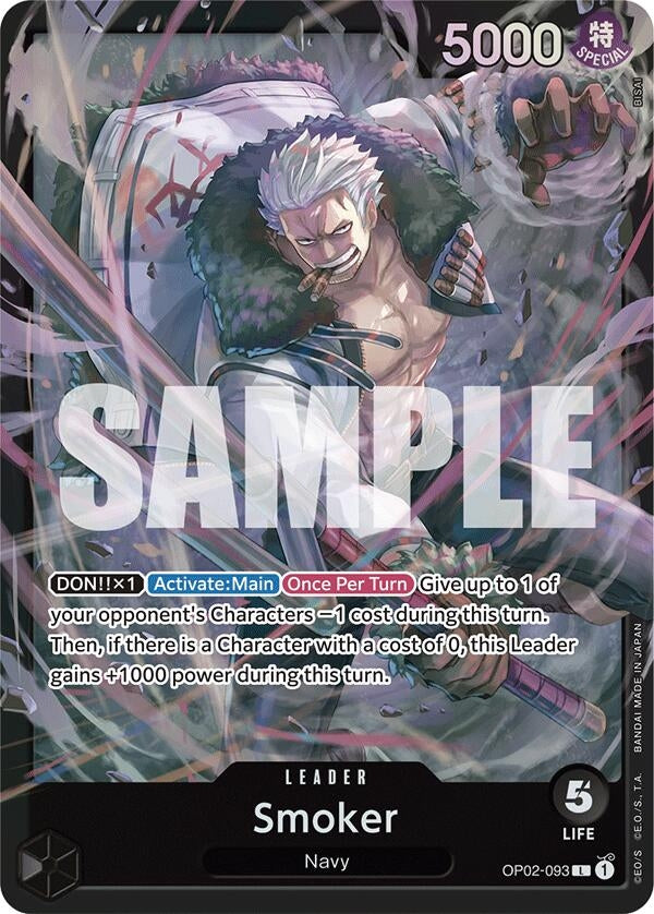 Image for Smoker (OP02-093) (Starter Deck 19: BLACK Smoker) (OP02-093) - One Piece Card Game