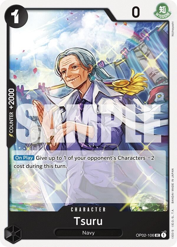 Image for Tsuru (Starter Deck 19: BLACK Smoker) (OP02-106) - One Piece Card Game