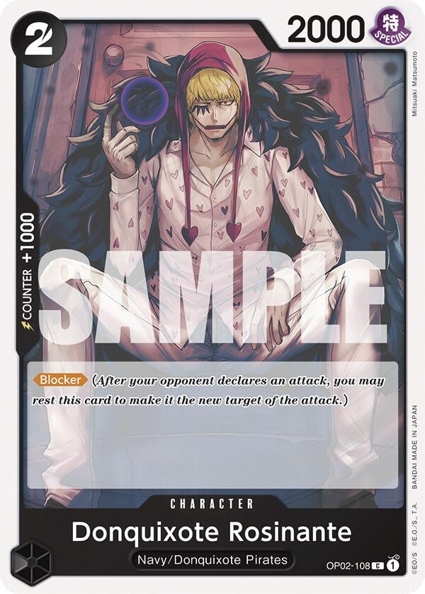 Image for Donquixote Rosinante (Starter Deck 19: BLACK Smoker) (OP02-108) - One Piece Card Game