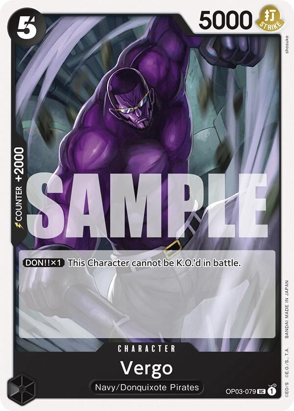 Image for Vergo (Starter Deck 19: BLACK Smoker) (OP03-079) - One Piece Card Game