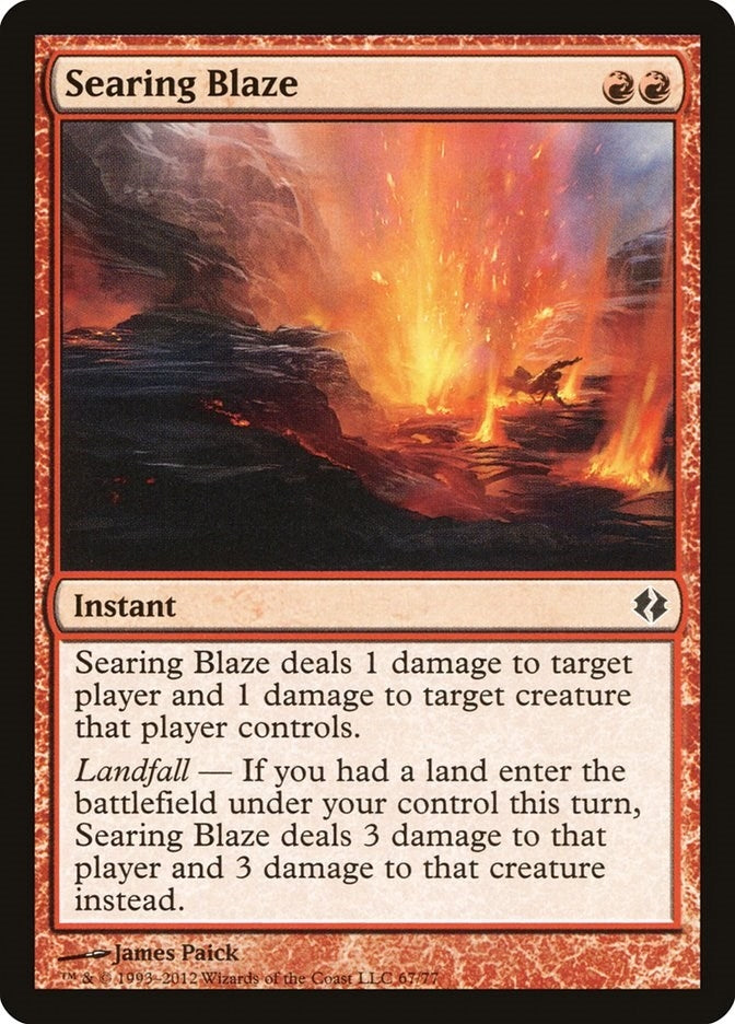 Image for Searing Blaze (Duel Decks: Venser vs. Koth) (67) - Magic: The Gathering