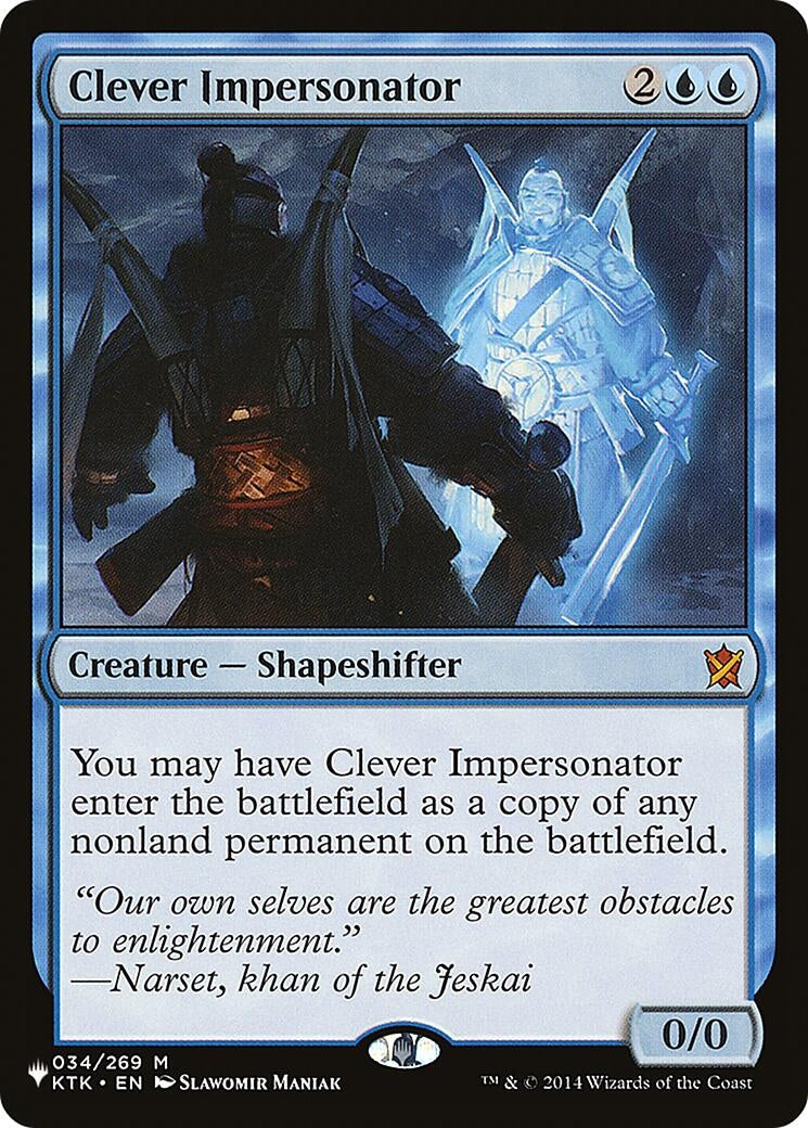 Image for Clever Impersonator (The List Reprints) (034/269) - Magic: The Gathering