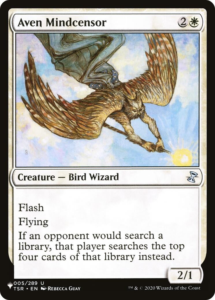 Image for Aven Mindcensor (The List Reprints) (005/289) - Magic: The Gathering