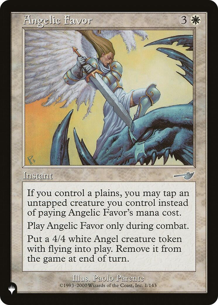 Image for Angelic Favor (The List Reprints) (1/143) - Magic: The Gathering