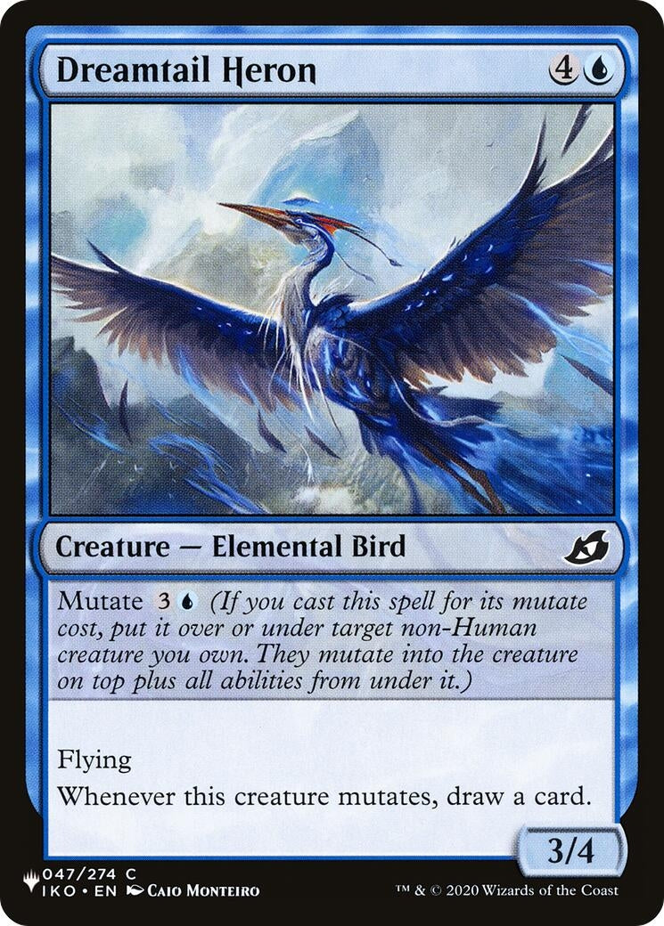 Image for Dreamtail Heron (The List Reprints) (047/274) - Magic: The Gathering