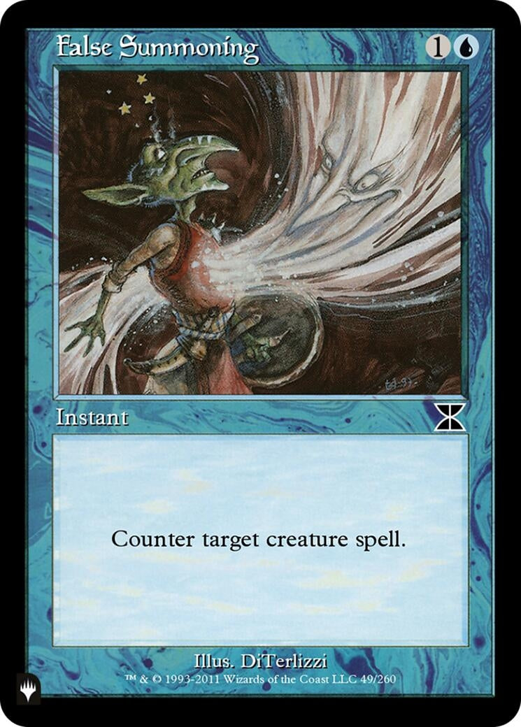 Image for False Summoning (The List Reprints) (49/260) - Magic: The Gathering