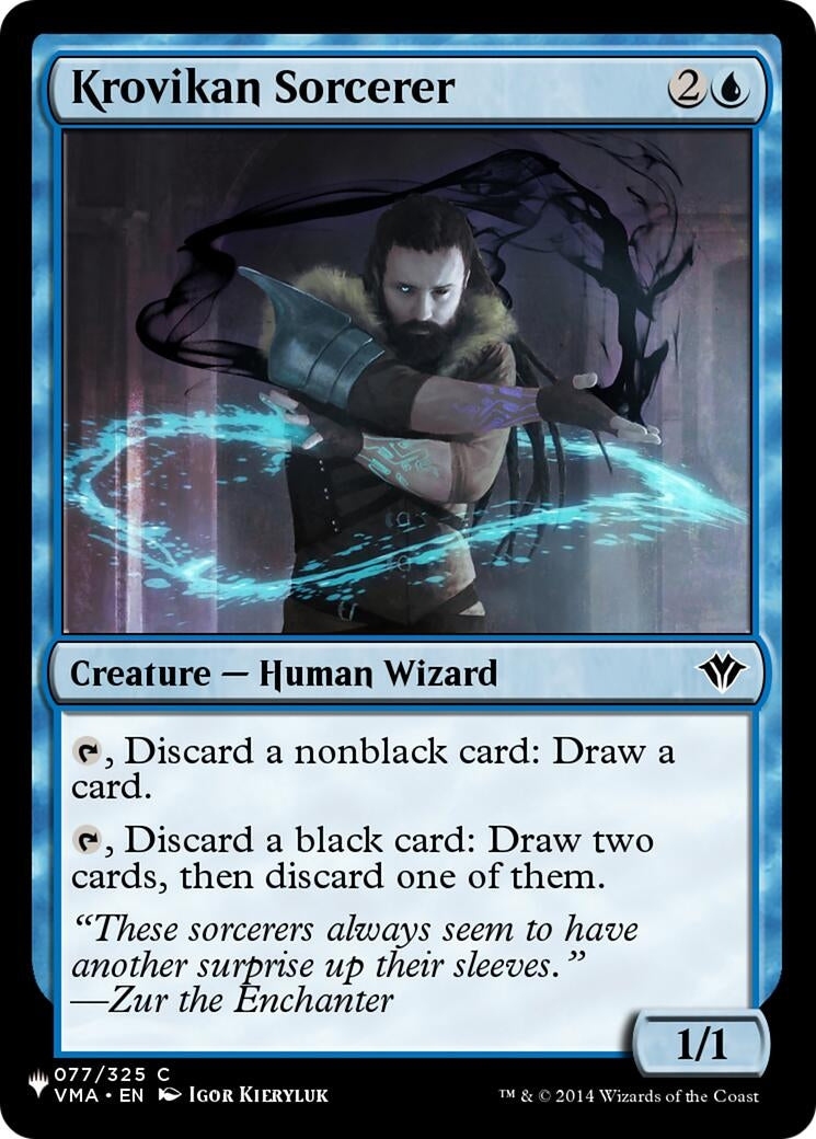 Image for Krovikan Sorcerer (The List Reprints) (077/325) - Magic: The Gathering