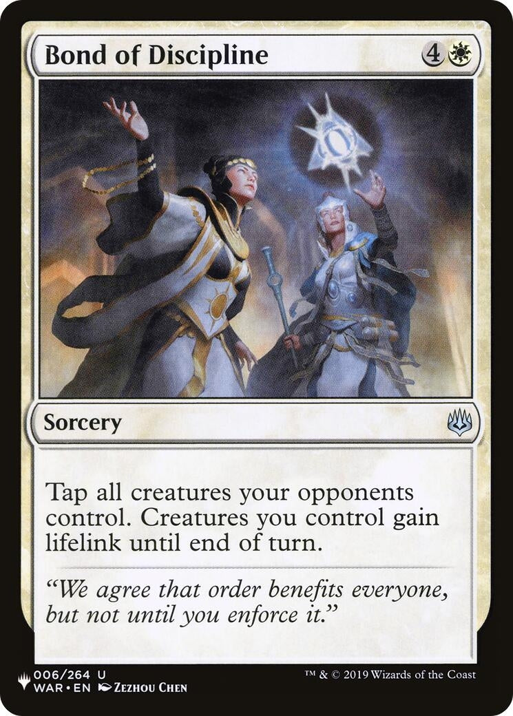 Image for Bond of Discipline (The List Reprints) (006/264) - Magic: The Gathering