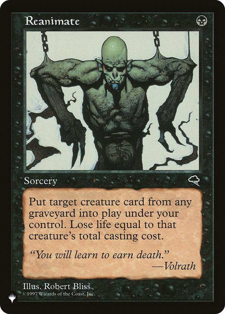 Image for Reanimate (The List Reprints) - Magic: The Gathering