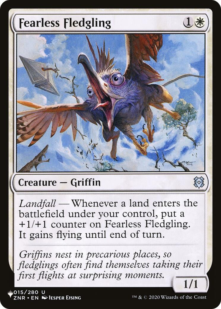 Image for Fearless Fledgling (The List Reprints) (015/280) - Magic: The Gathering