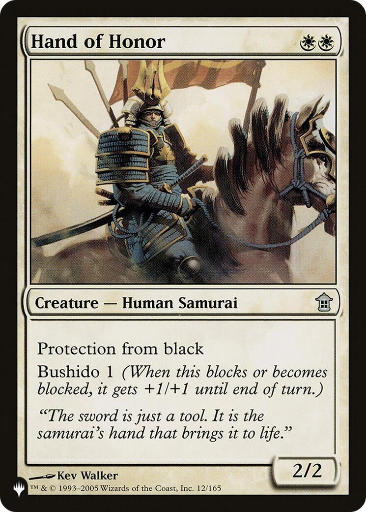 Image for Hand of Honor (The List Reprints) (12/165) - Magic: The Gathering
