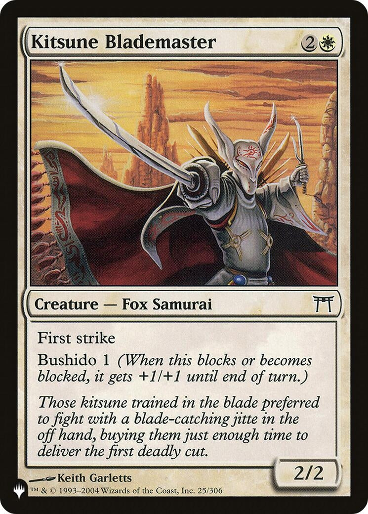 Image for Kitsune Blademaster (The List Reprints) (25/306) - Magic: The Gathering