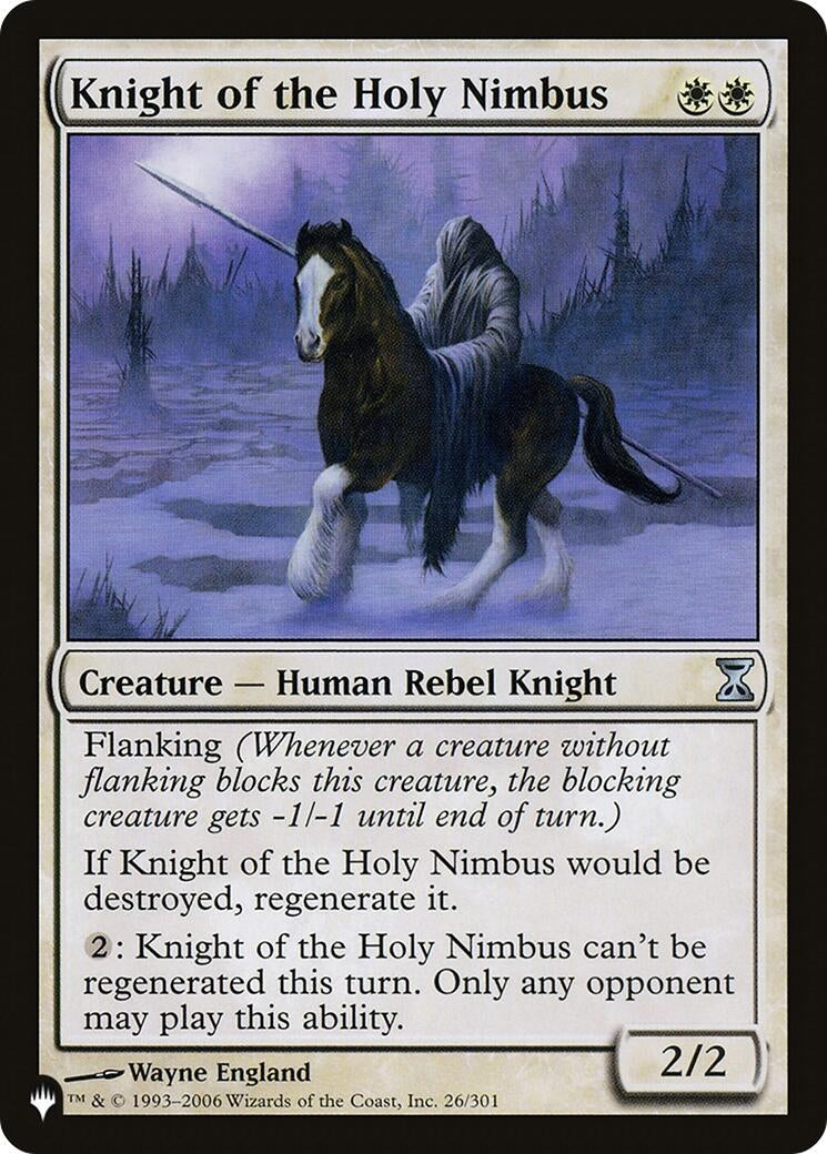 Image for Knight of the Holy Nimbus (The List Reprints) (26/301) - Magic: The Gathering