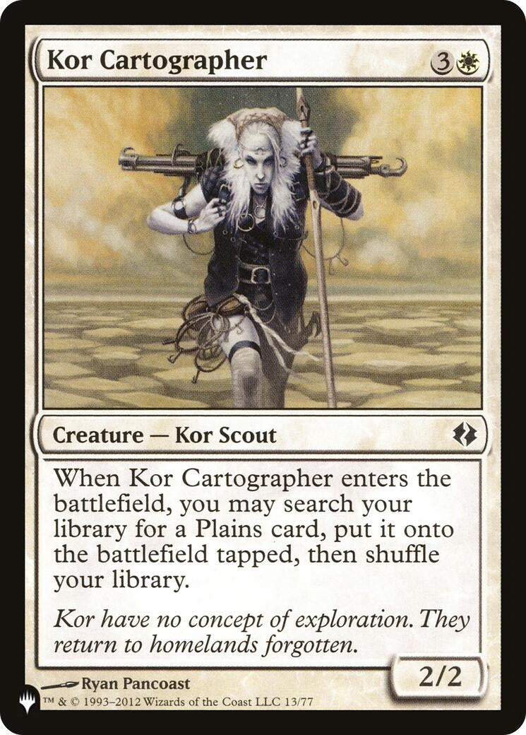 Image for Kor Cartographer (The List Reprints) (13/77) - Magic: The Gathering