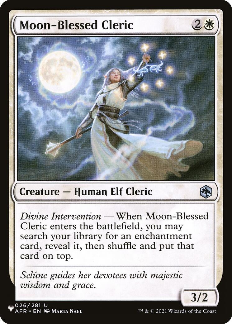 Image for Moon-Blessed Cleric (The List Reprints) (026/281) - Magic: The Gathering