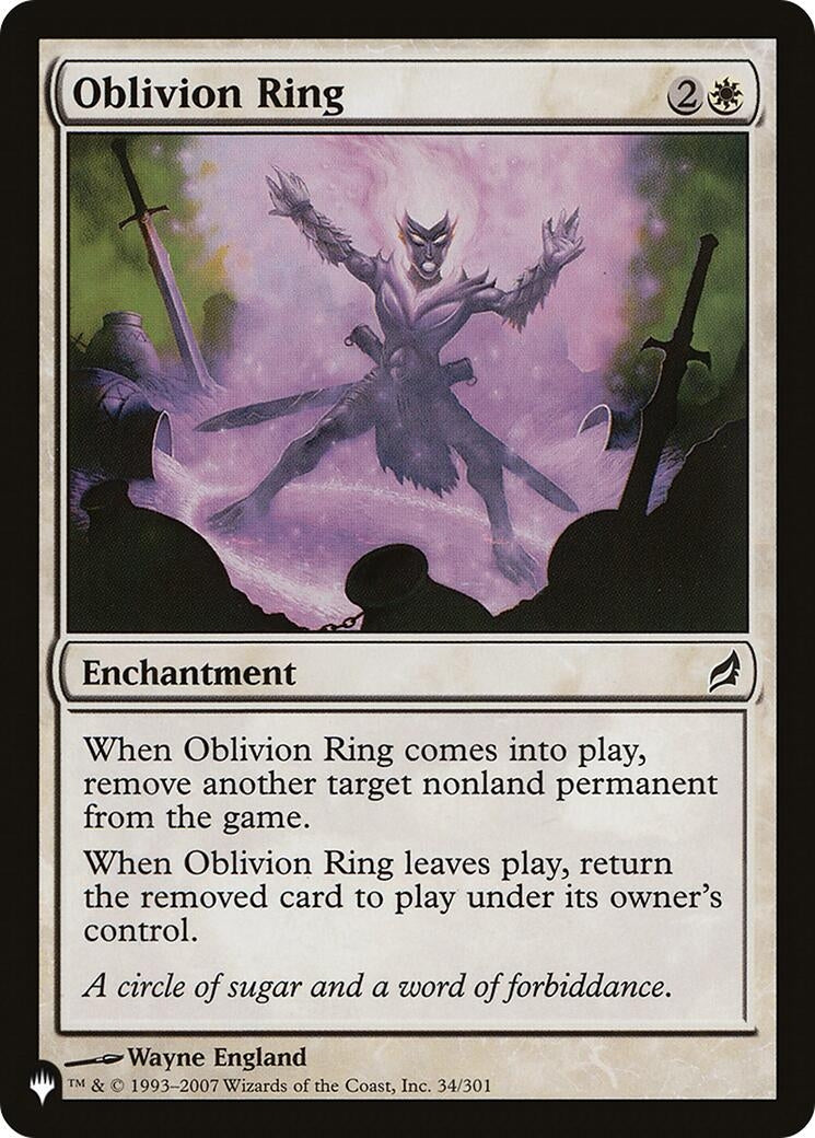Image for Oblivion Ring (The List Reprints) (34/301) - Magic: The Gathering