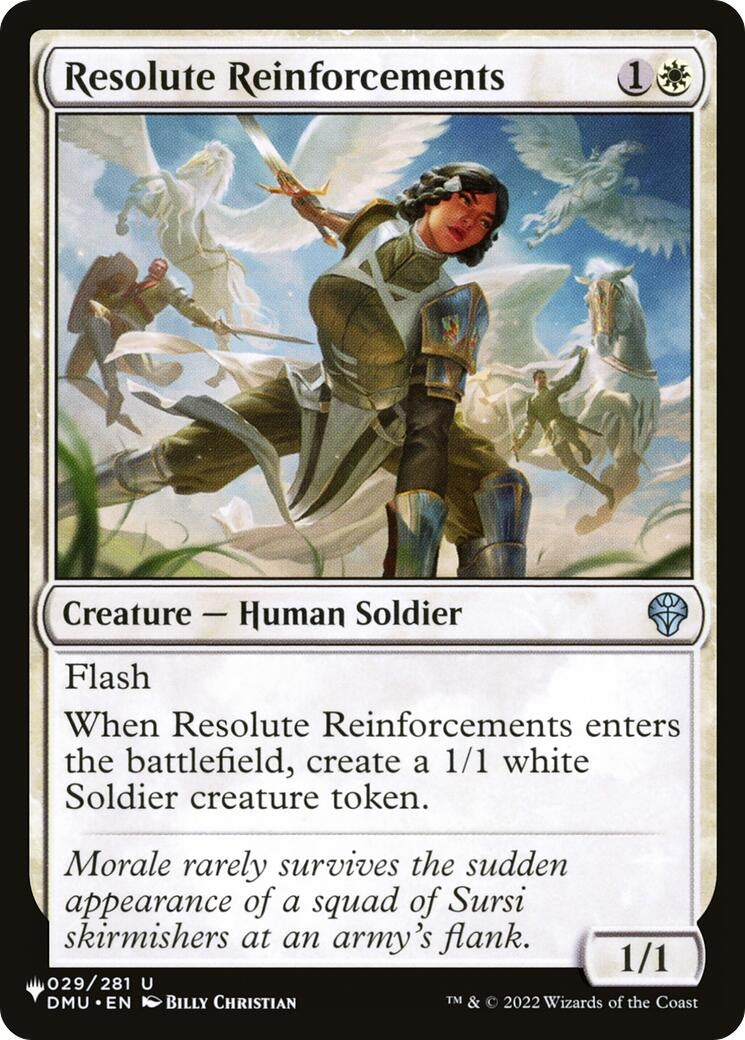 Image for Resolute Reinforcements (The List Reprints) (029/281) - Magic: The Gathering