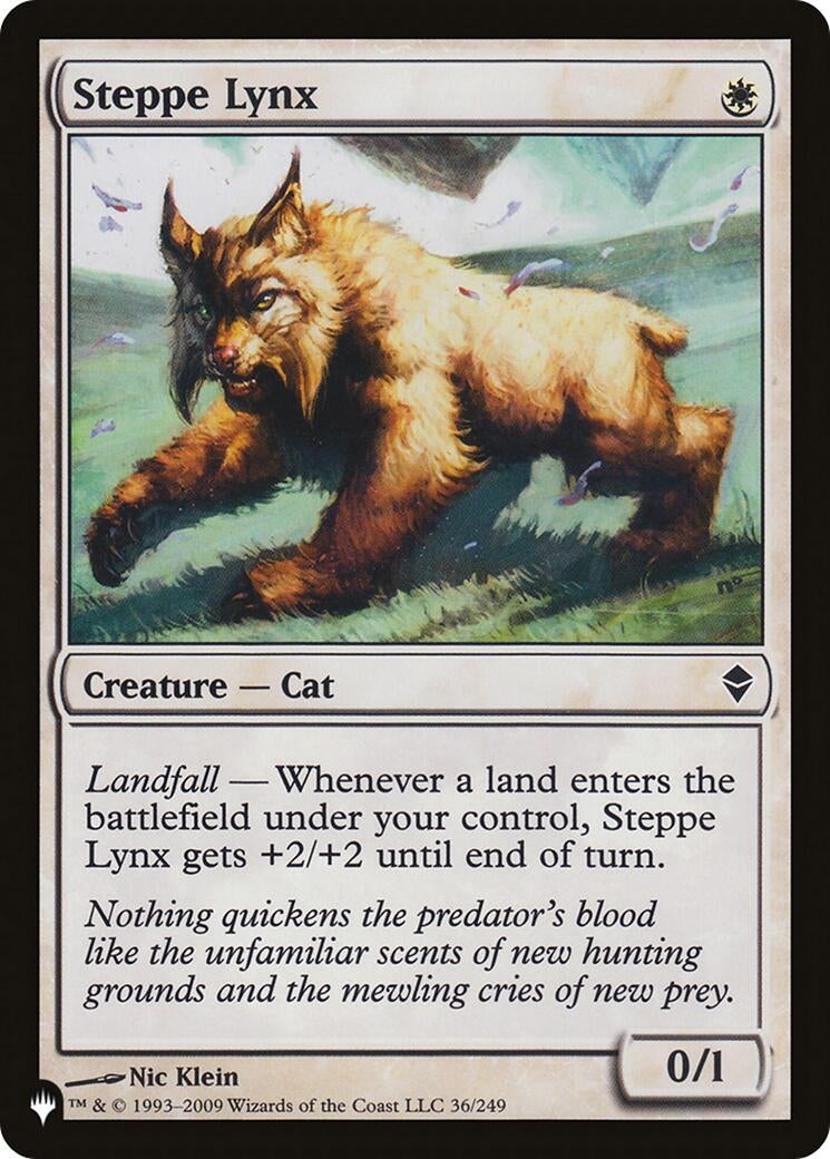 Image for Steppe Lynx (The List Reprints) (36/249) - Magic: The Gathering