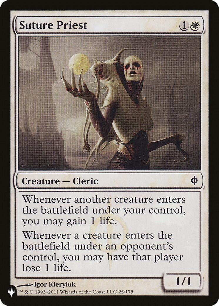Image for Suture Priest (The List Reprints) (25/175) - Magic: The Gathering