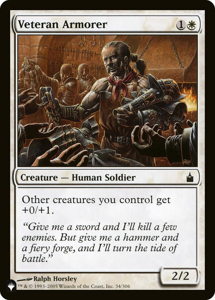 Image for Veteran Armorer (The List Reprints) (34/306) - Magic: The Gathering