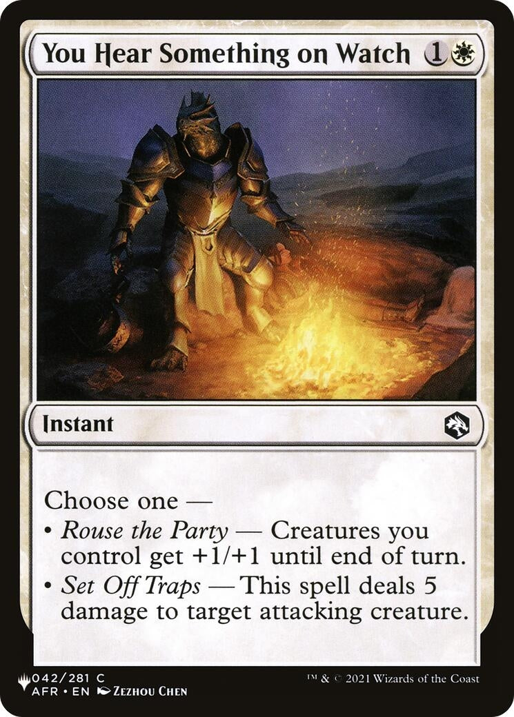 Image for You Hear Something on Watch (The List Reprints) (042/281) - Magic: The Gathering