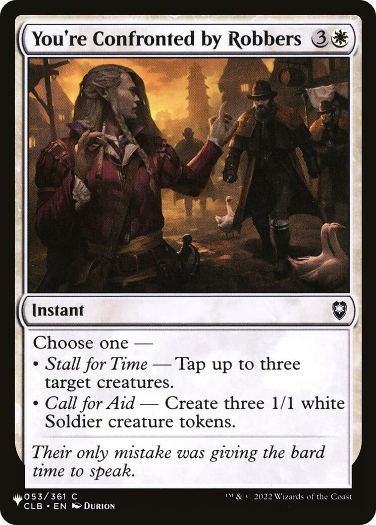 Image for You're Confronted by Robbers (The List Reprints) (053/361) - Magic: The Gathering