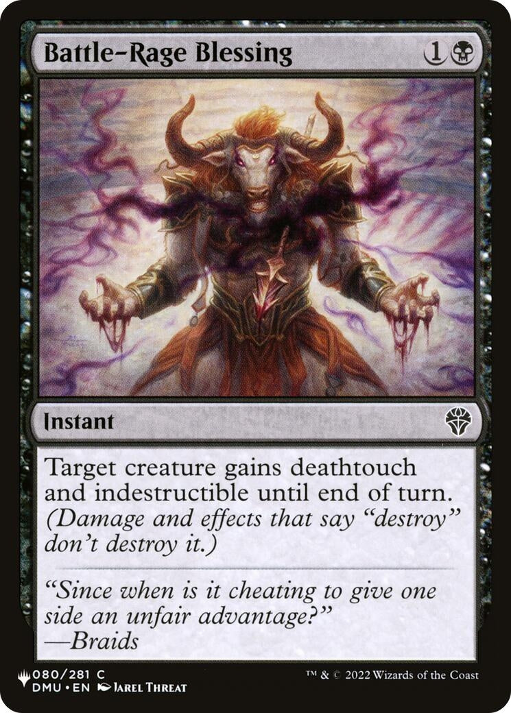 Image for Battle-Rage Blessing (The List Reprints) (080/281) - Magic: The Gathering