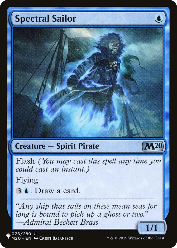 Image for Spectral Sailor (The List Reprints) (076/280) - Magic: The Gathering