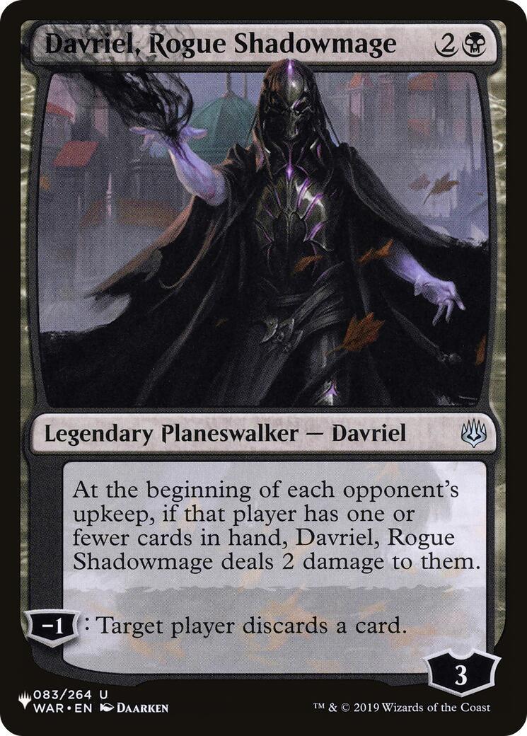 Image for Davriel, Rogue Shadowmage (The List Reprints) (083/264) - Magic: The Gathering