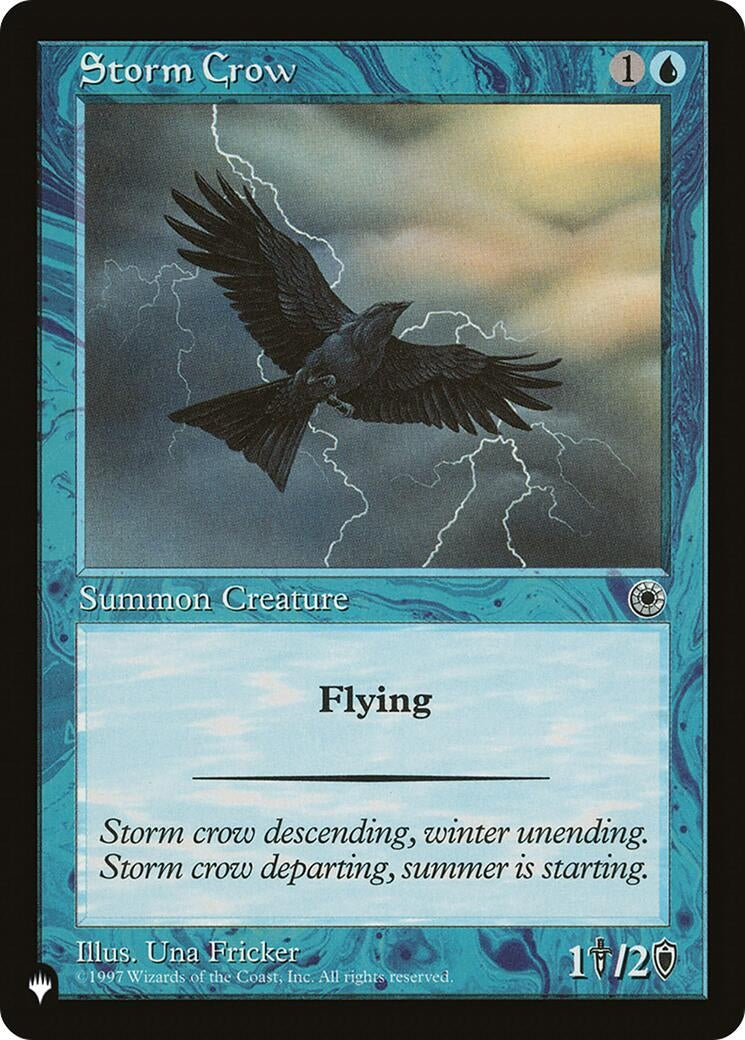 Image for Storm Crow (POR) (The List Reprints) - Magic: The Gathering