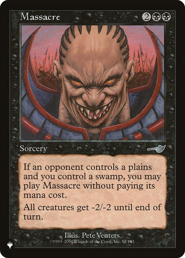 Image for Massacre (The List Reprints) (58/143) - Magic: The Gathering