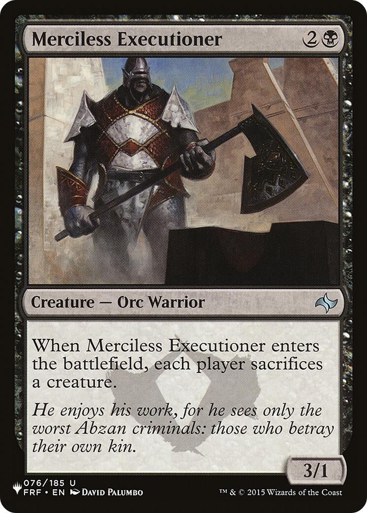 Image for Merciless Executioner (The List Reprints) (076/185) - Magic: The Gathering