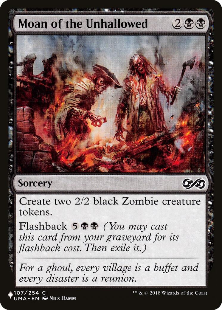 Image for Moan of the Unhallowed (The List Reprints) (107/254) - Magic: The Gathering