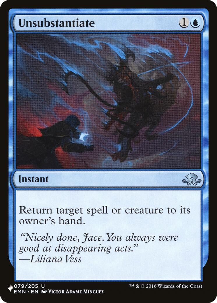 Image for Unsubstantiate (The List Reprints) (079/205) - Magic: The Gathering