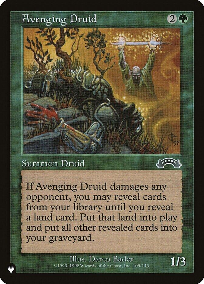Image for Avenging Druid (The List Reprints) (105/143) - Magic: The Gathering