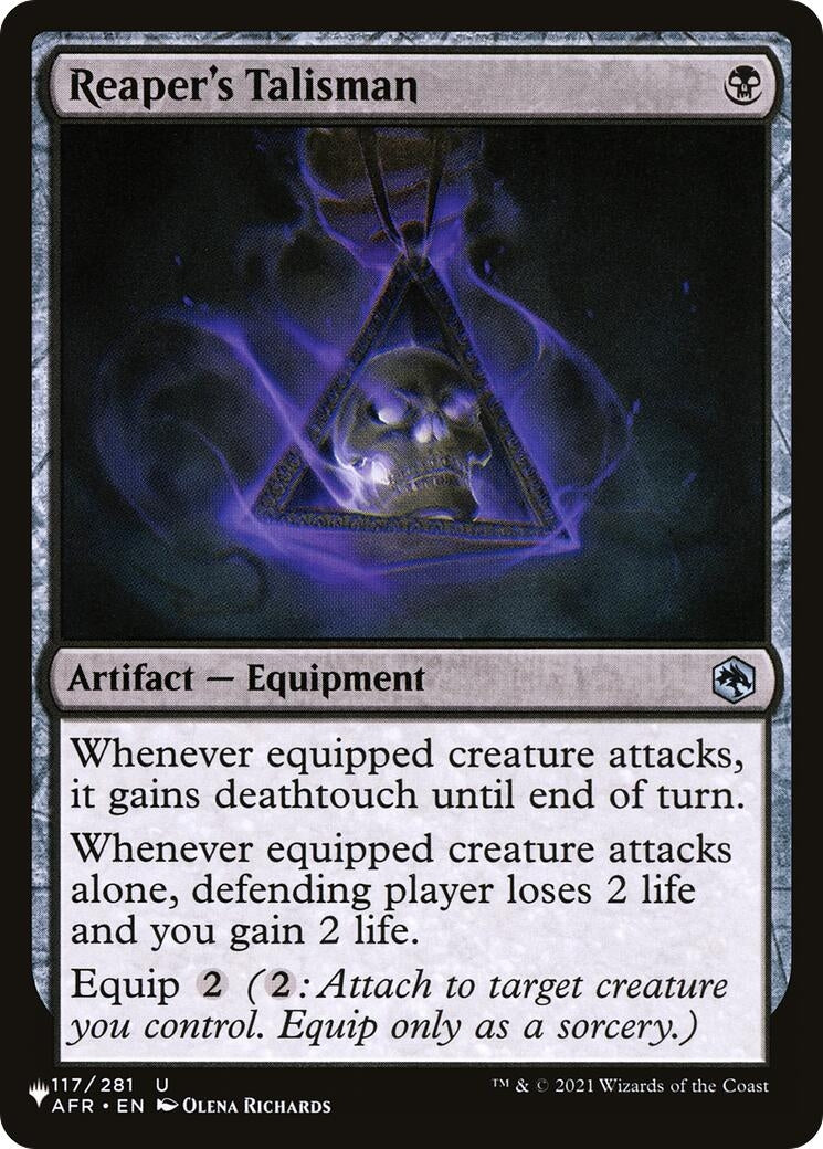 Image for Reaper's Talisman (The List Reprints) (117/281) - Magic: The Gathering