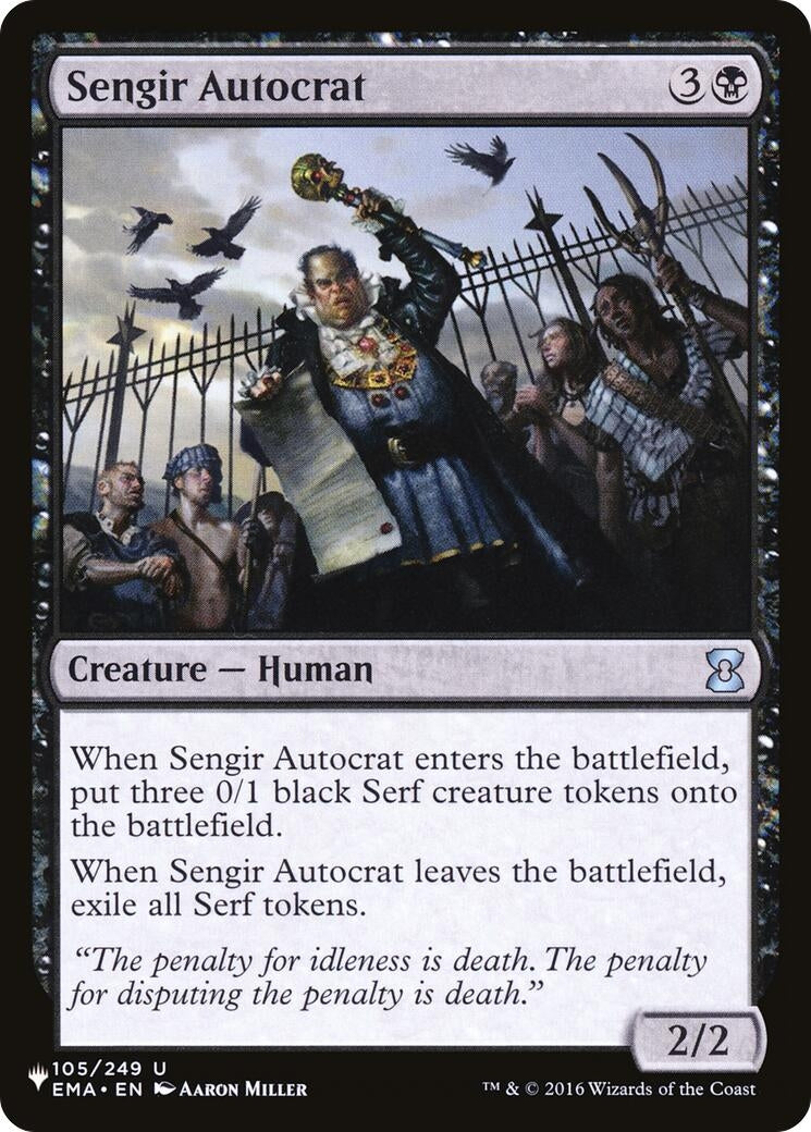 Image for Sengir Autocrat (The List Reprints) (105/249) - Magic: The Gathering
