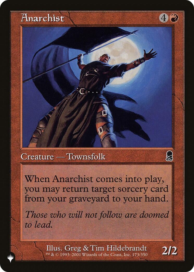 Image for Anarchist (The List Reprints) (173/350) - Magic: The Gathering