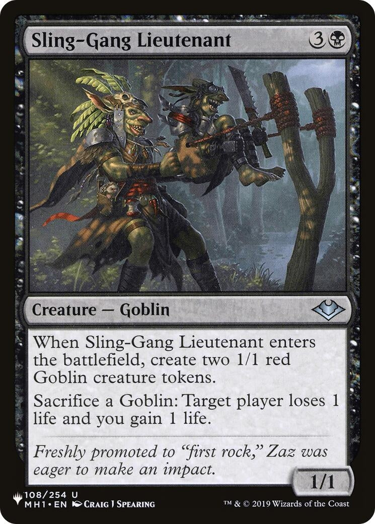 Image for Sling-Gang Lieutenant (The List Reprints) (108/254) - Magic: The Gathering