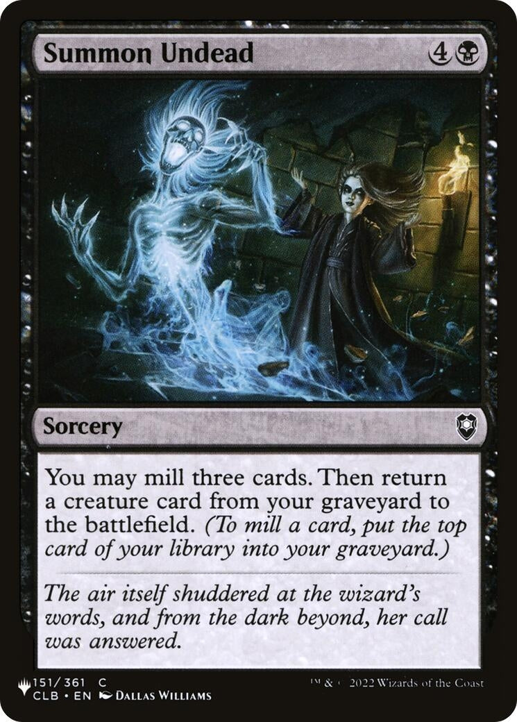 Image for Summon Undead (The List Reprints) (151/361) - Magic: The Gathering