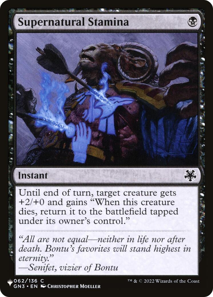 Image for Supernatural Stamina (The List Reprints) (062/136) - Magic: The Gathering
