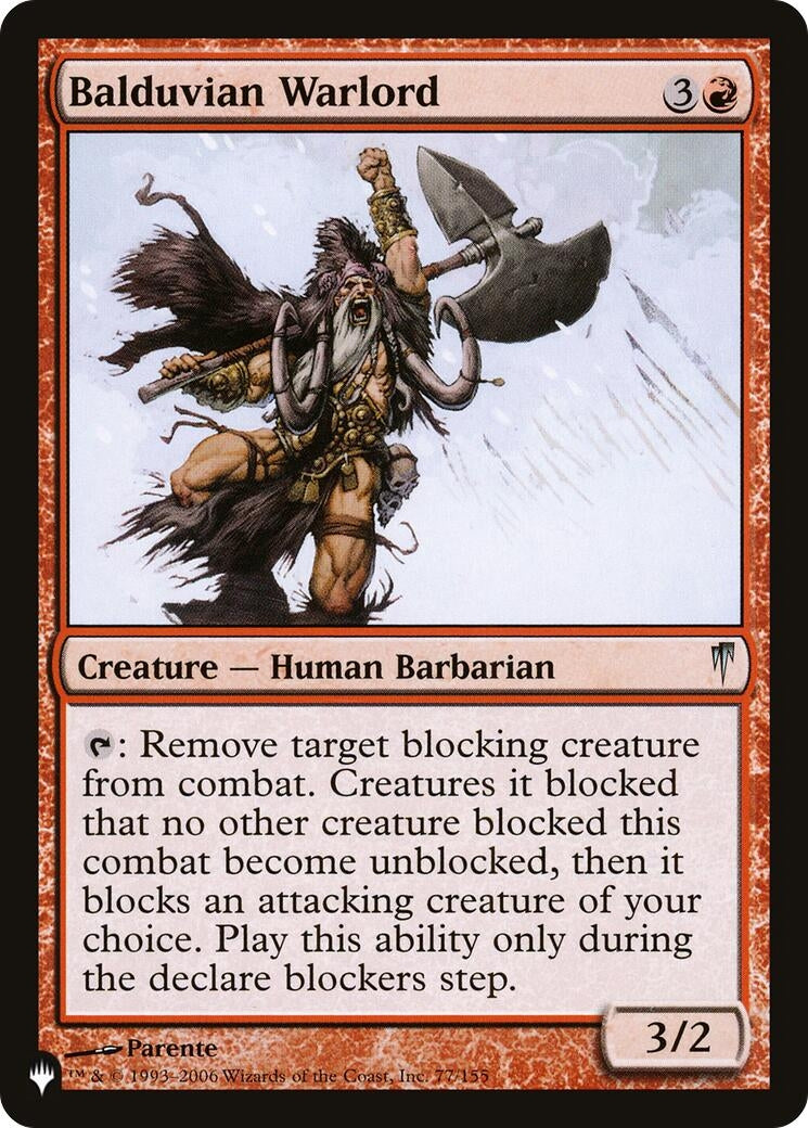Image for Balduvian Warlord (The List Reprints) (77/155) - Magic: The Gathering
