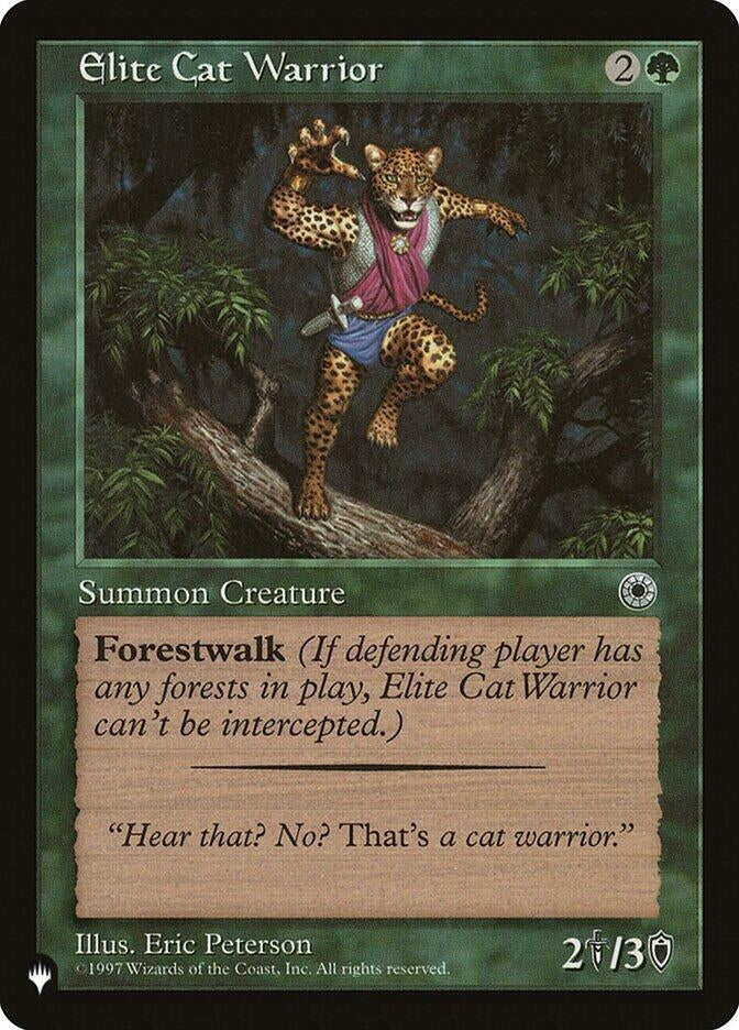 Image for Elite Cat Warrior (Flavor Text) (The List Reprints) - Magic: The Gathering