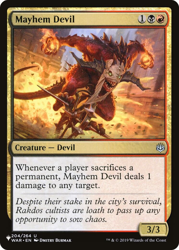 Image for Mayhem Devil (The List Reprints) (204/264) - Magic: The Gathering