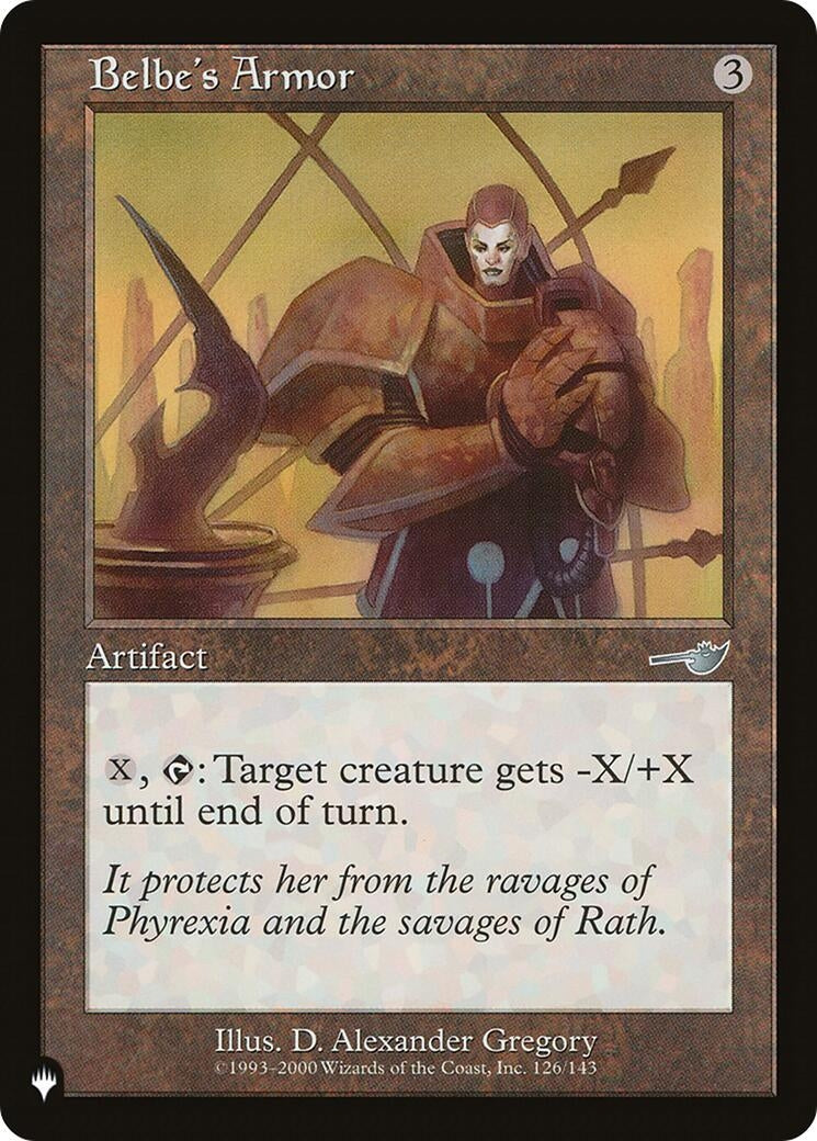 Image for Belbe's Armor (The List Reprints) (126/143) - Magic: The Gathering