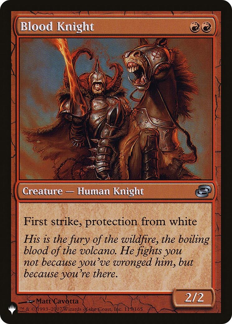 Image for Blood Knight (The List Reprints) (115/165) - Magic: The Gathering