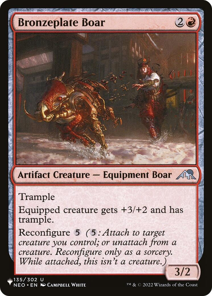 Image for Bronzeplate Boar (The List Reprints) (135/302) - Magic: The Gathering