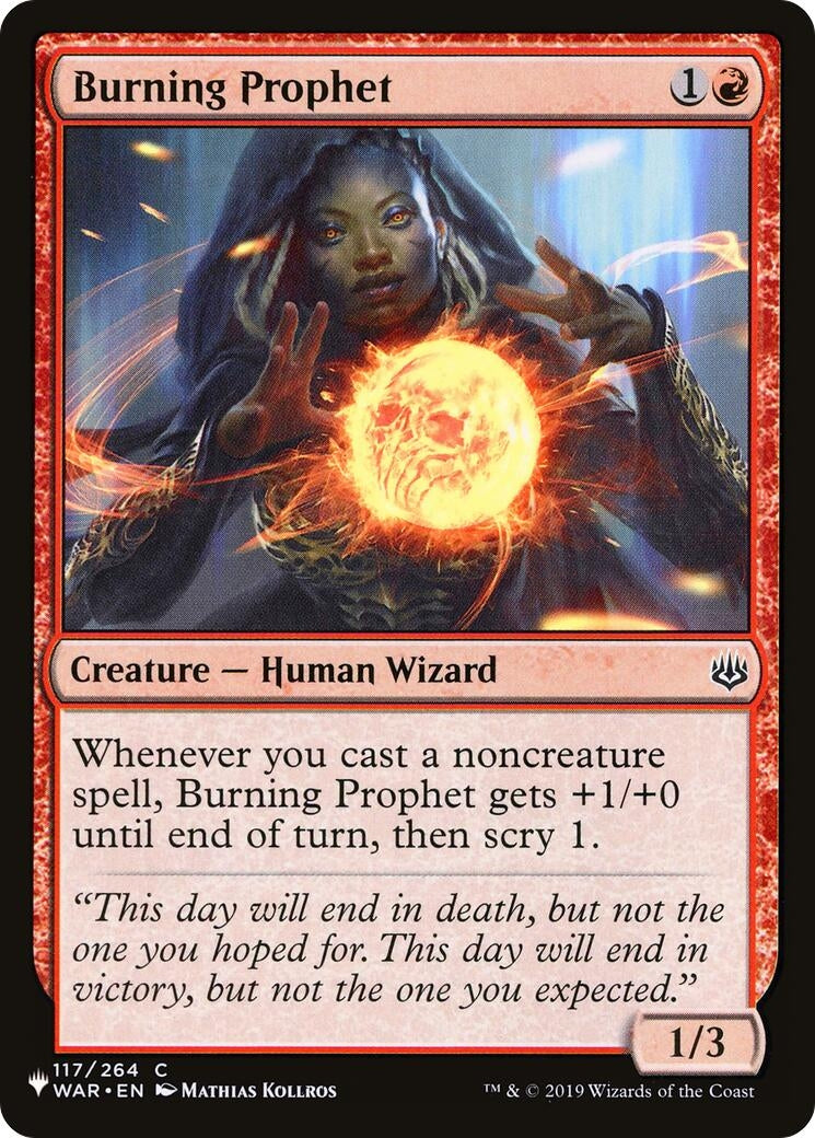 Image for Burning Prophet (The List Reprints) (117/264) - Magic: The Gathering