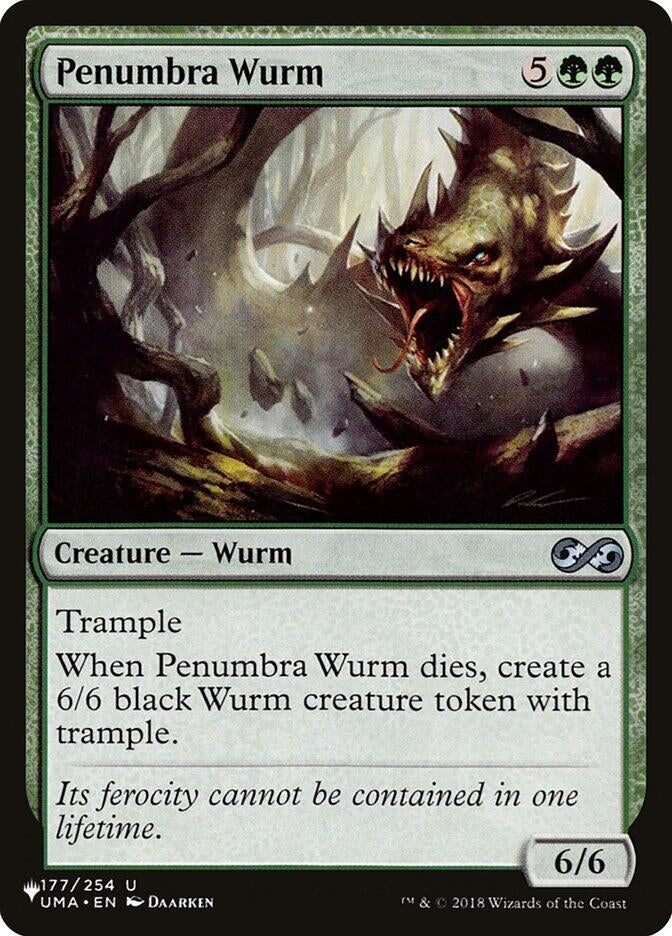 Image for Penumbra Wurm (The List Reprints) (177/254) - Magic: The Gathering