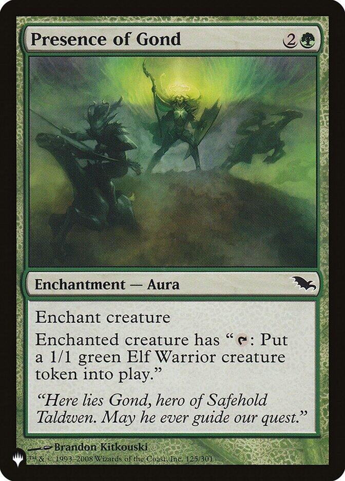 Image for Presence of Gond (The List Reprints) (125/301) - Magic: The Gathering